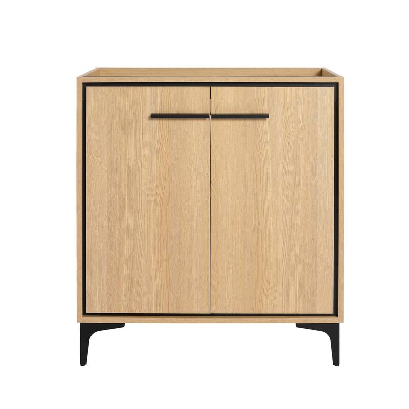 GDFStudio - Denton Modern Freestanding Bathroom Vanity Cabinet with Soft Close Doors, Metal Tripod, Sink NOT INCLUDED - 30"