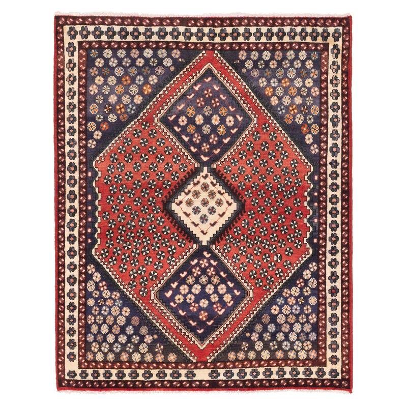 ECARPETGALLERY Hand-knotted Konya Anatolian Red Wool Rug - 5'3 x 6'7