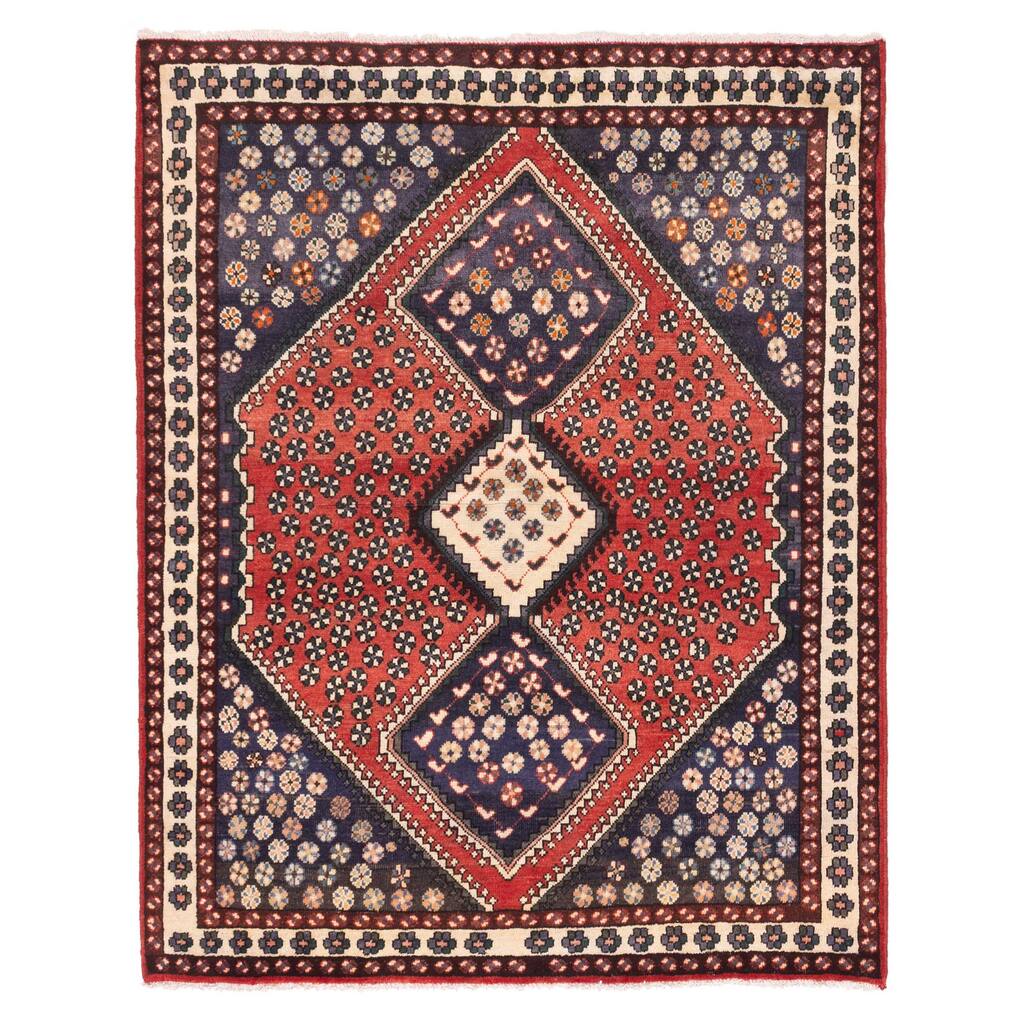 ECARPETGALLERY Hand-knotted Konya Anatolian Red Wool Rug - 5'3 x 6'7