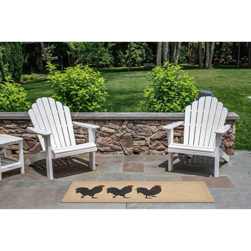 Liora Manne Frontporch Roosters Indoor/Outdoor Rug