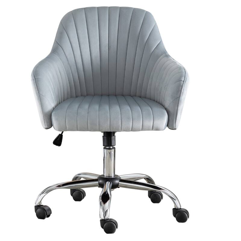 Modern Velvet Home Office Leisure Desk Swivel Chair with Adjustable Height