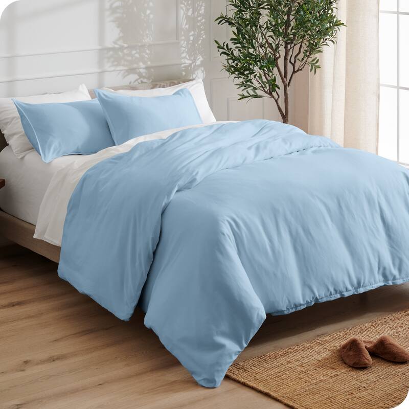 Bare Home Soft Hypoallergenic Microfiber Duvet Cover and Sham Set