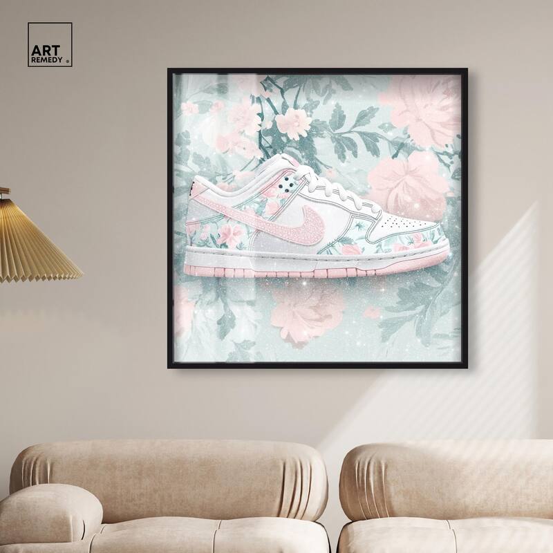 Dainty Floral Sneaker Shadowbox by Art Remedy