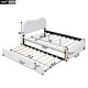preview thumbnail 28 of 30, Full Upholstered Platform Bed with Practical Trundle for Additional Sleeping Space