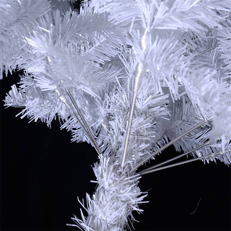 Clihome 5-8 ft White Artificial PVC Christmas Tree