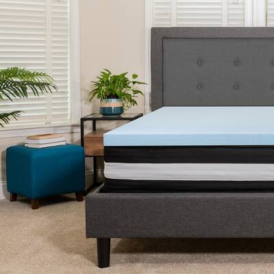 12" Mattress & Gel Memory Foam Topper Bundle Set