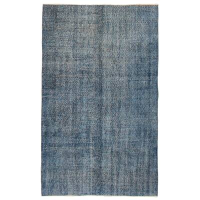 ECARPETGALLERY Hand-knotted Color Transition Dark Blue Wool Rug - 5'1 x 8'2