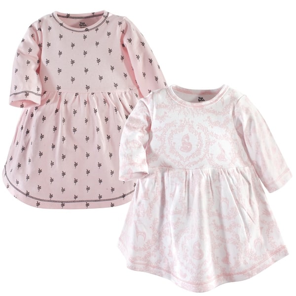 Yoga Sprout Baby and Baby Girl Cotton Long-Sleeve Dresses 2pk, Lace Garden  - Bed Bath & Beyond - 42843120