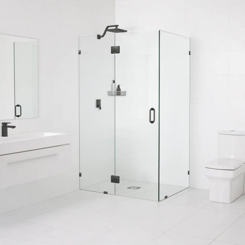 Glass Warehouse Frameless 90-degree Shower Enclosure - Oil Rubbed Bronze