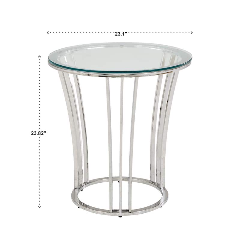 Cottbus Chrome Finish Coffee Table with Glass Top by iNSPIRE Q Bold