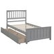 preview thumbnail 2 of 6, Grey Twin size Platform Bed with Two Drawers