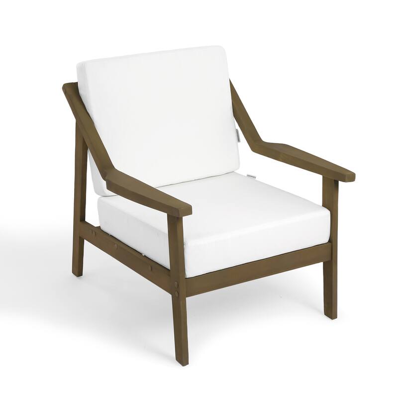 Outdoor Patio Club Chair Arm Lounge Cushion Chair (Set of 2)