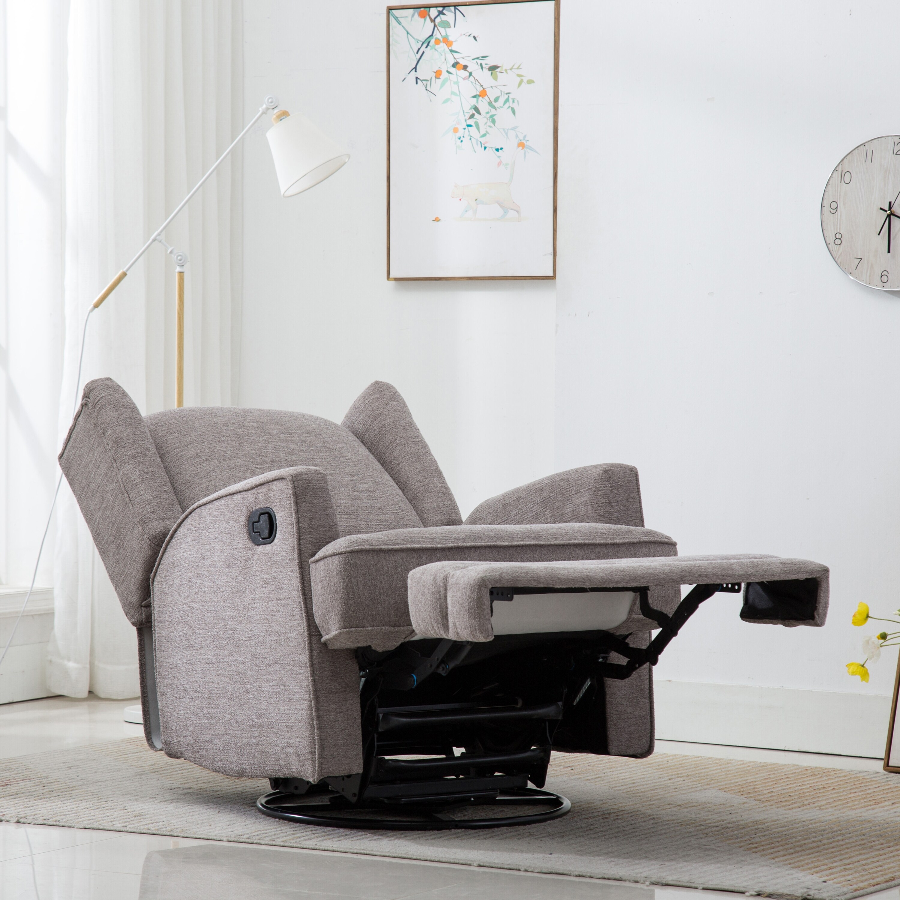 Shelby wingback swivel glider sales recliner by greyson living