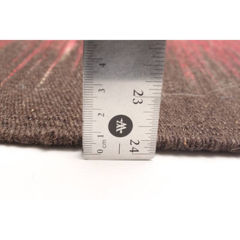 ECARPETGALLERY Flat-Weave Ankara FW Burgundy Wool Kilim - 5'4 x 7'10