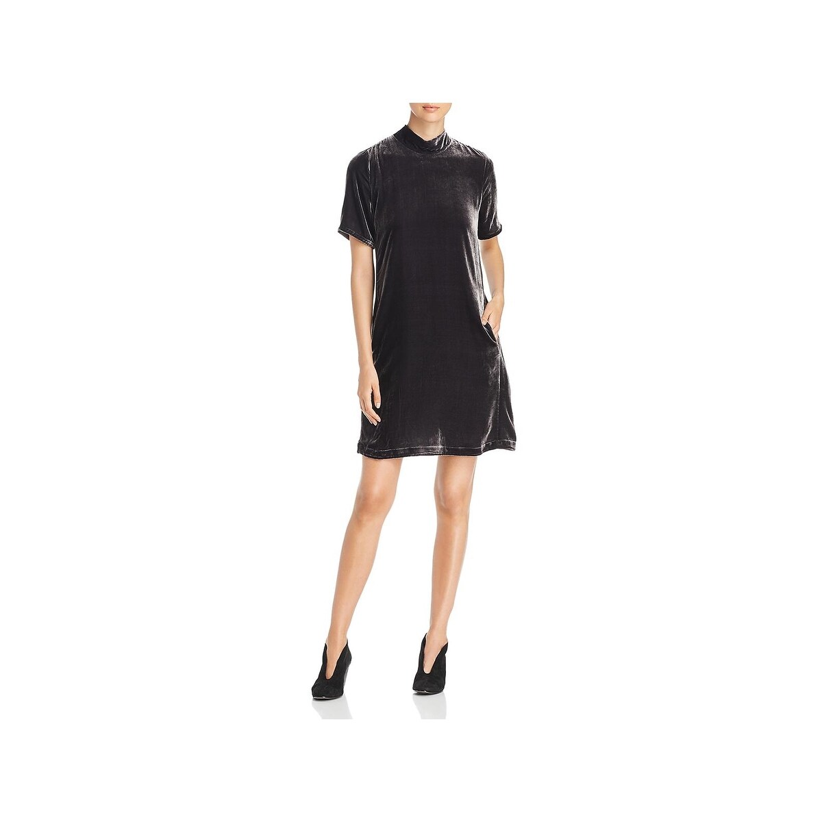 Shop Eileen Fisher Womens Casual Dress Boat Neck Velvet Overstock 29072354 Xl