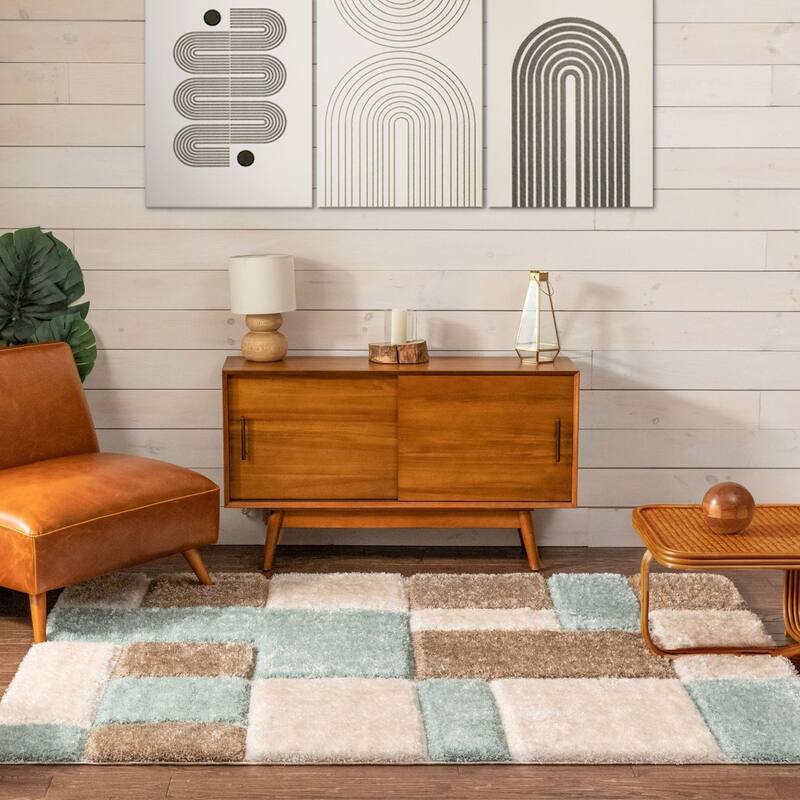 Well Woven San Francisco Escondido Geometric Shag Area Rug