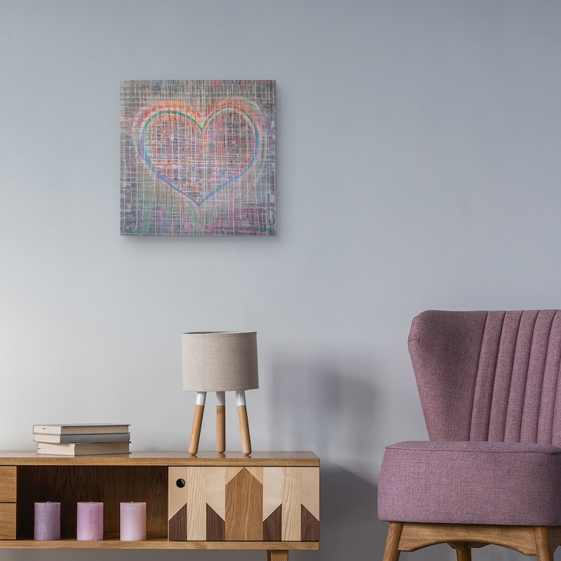 Heart Grid by Zwart Canvas Art Print