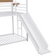 preview thumbnail 4 of 4, House Shaped Metal Bunk Bed with Slide and Storage Stair - Quality Steel Slat Support - Twin over Twin - Cozy Kids' Furniture