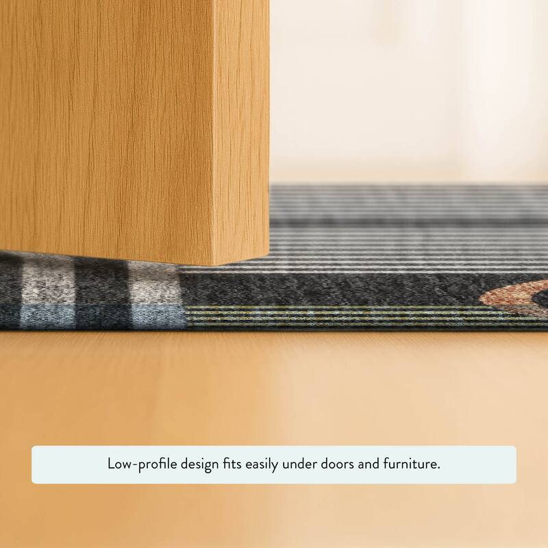 Machine Washable Indoor/ Outdoor Modern Basehor Chantille Rug