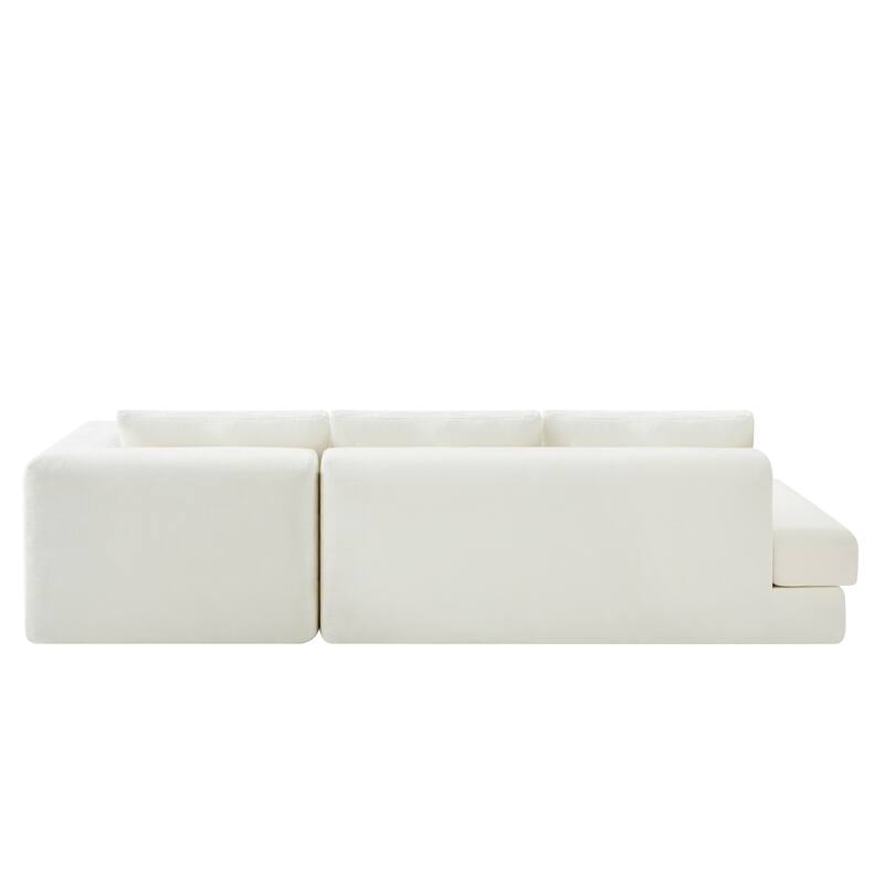 Christopher Knight Home - American Design Chenille 113" Modular Sectional Sofa with Double Layer Cushions