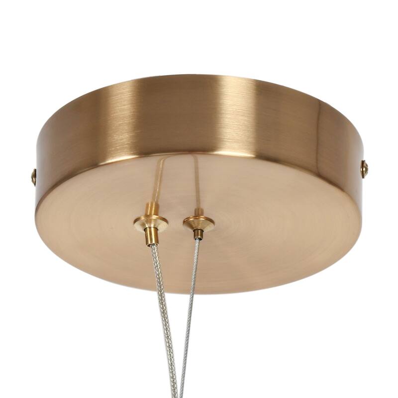 Modern LED Crystal 1-Light Pendant Light for Kitchen Island - 4" Dia. x 17" H