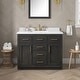 preview thumbnail 115 of 122, OVE Bailey Bathroom Vanity with Power Bar 42" - Matte Black with Brushed Gold Hardware