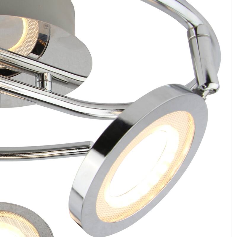 Bibeau 3 - Light 12" Cluster Circle LED Directional & Spotlight - Chrome