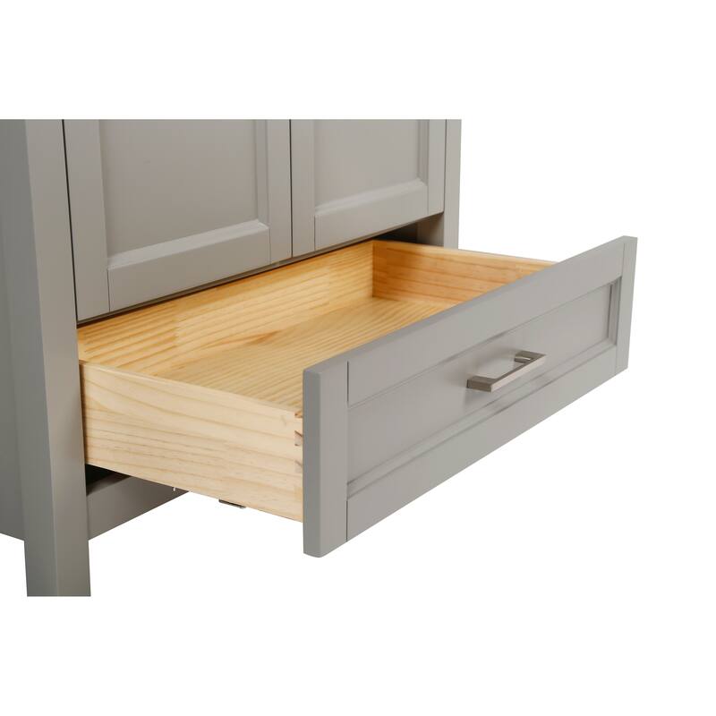 Bathroom Vanity with Sink, Storage Cabinet with Marble Countertop, Bathroom Vanities with Soft Close Doors and Large Drawer