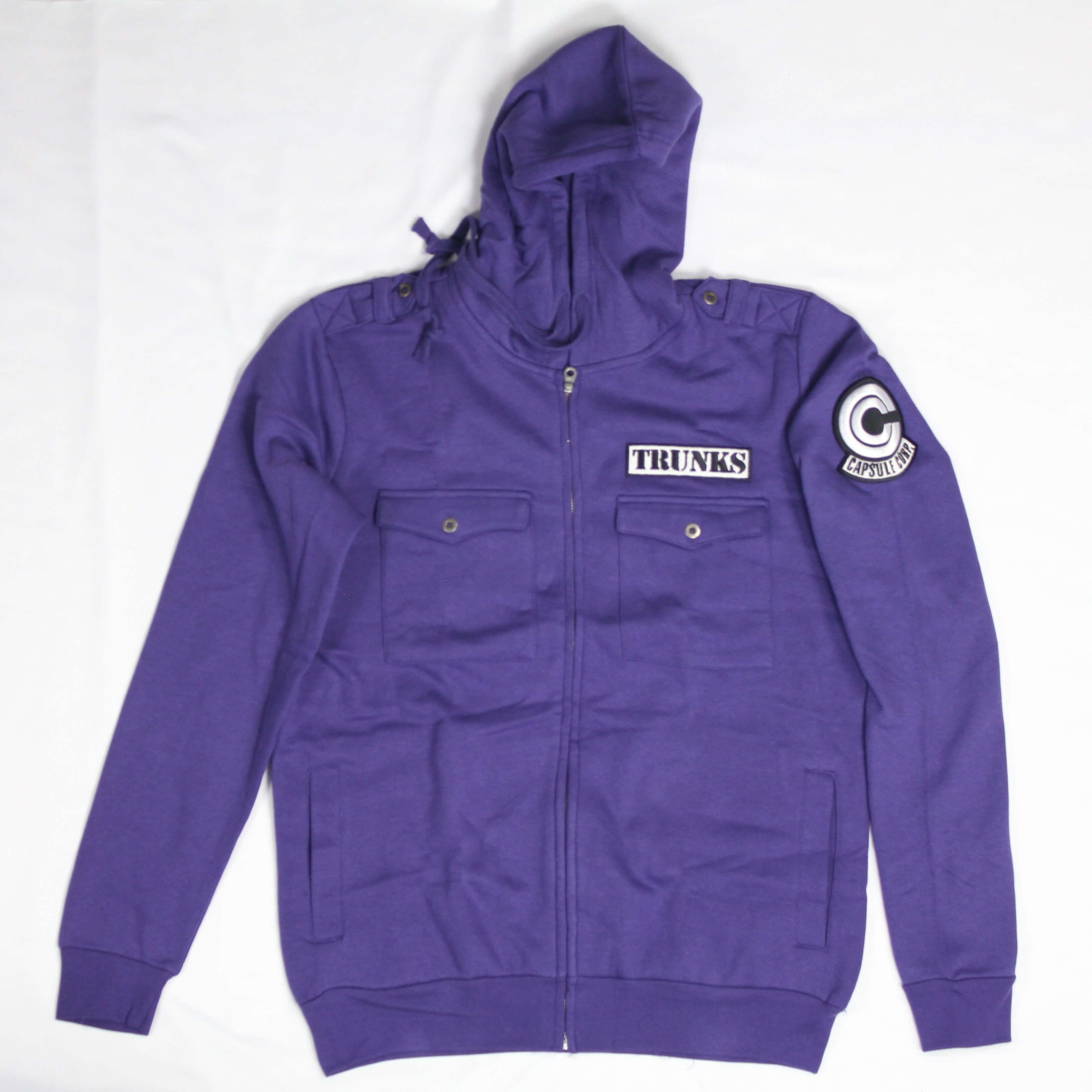 Shop Dragon Ball Z Capsule Corp Trunks Purple Zip Up Hoodie