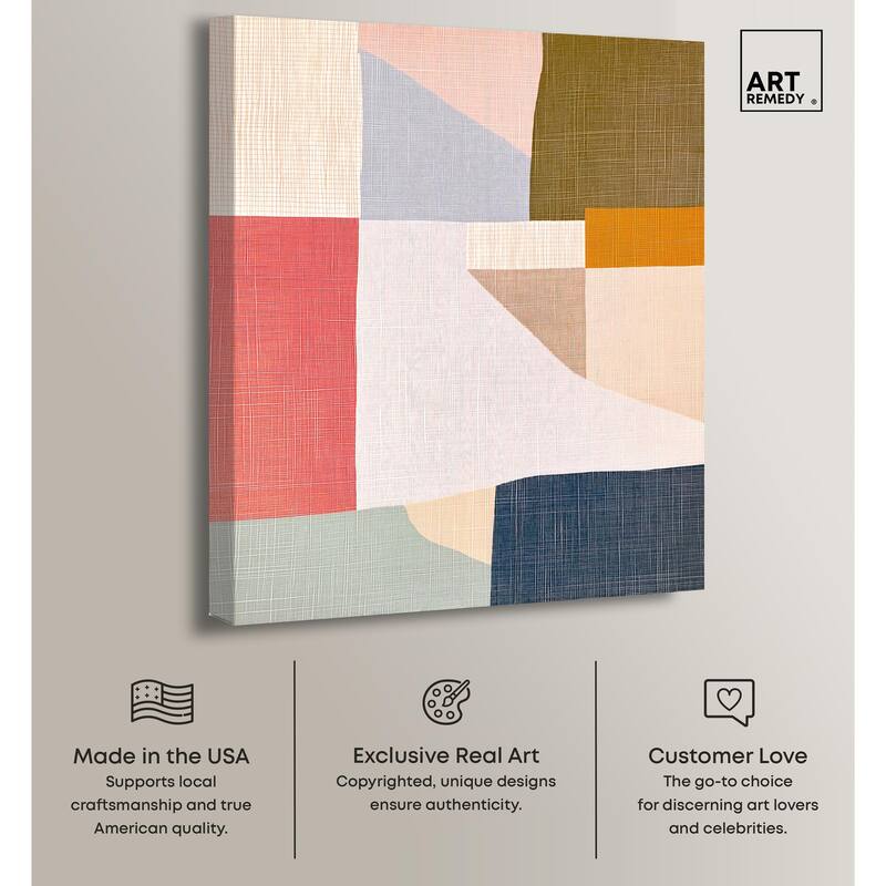 Planar Patchwork II Canvas by Art Remedy, Gallery Wrapped
