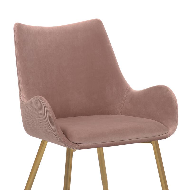 Avery Upholstered Dining Chair with Gold Legs