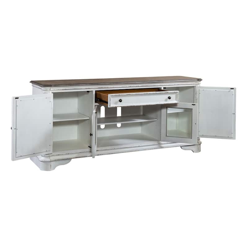 Magnolia Manor Mirrored Entertainment TV Stand - 2 Finishes