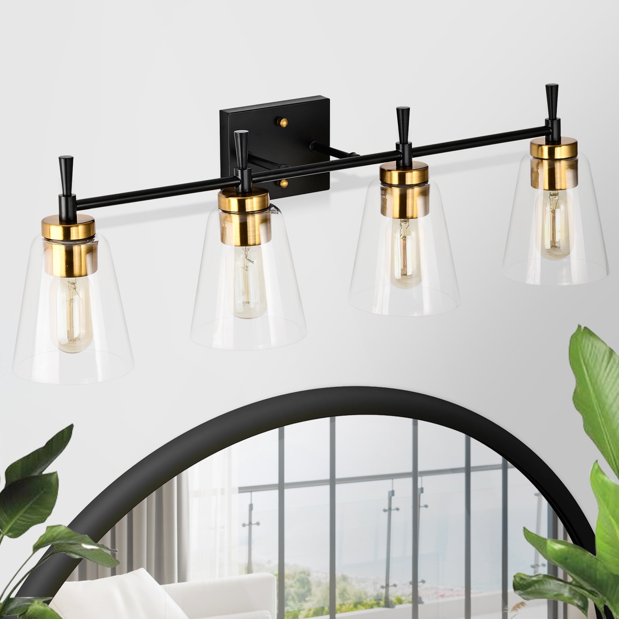 Glass cone vanity light shade online