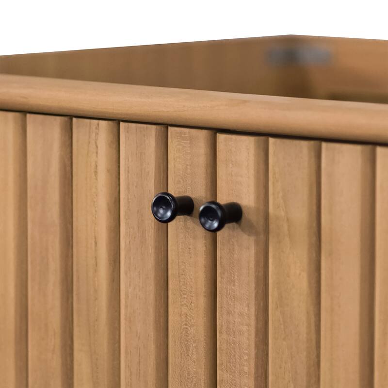 Avanity Parker Bathroom Vanity in Natural Teak with Carrara White Marble Top