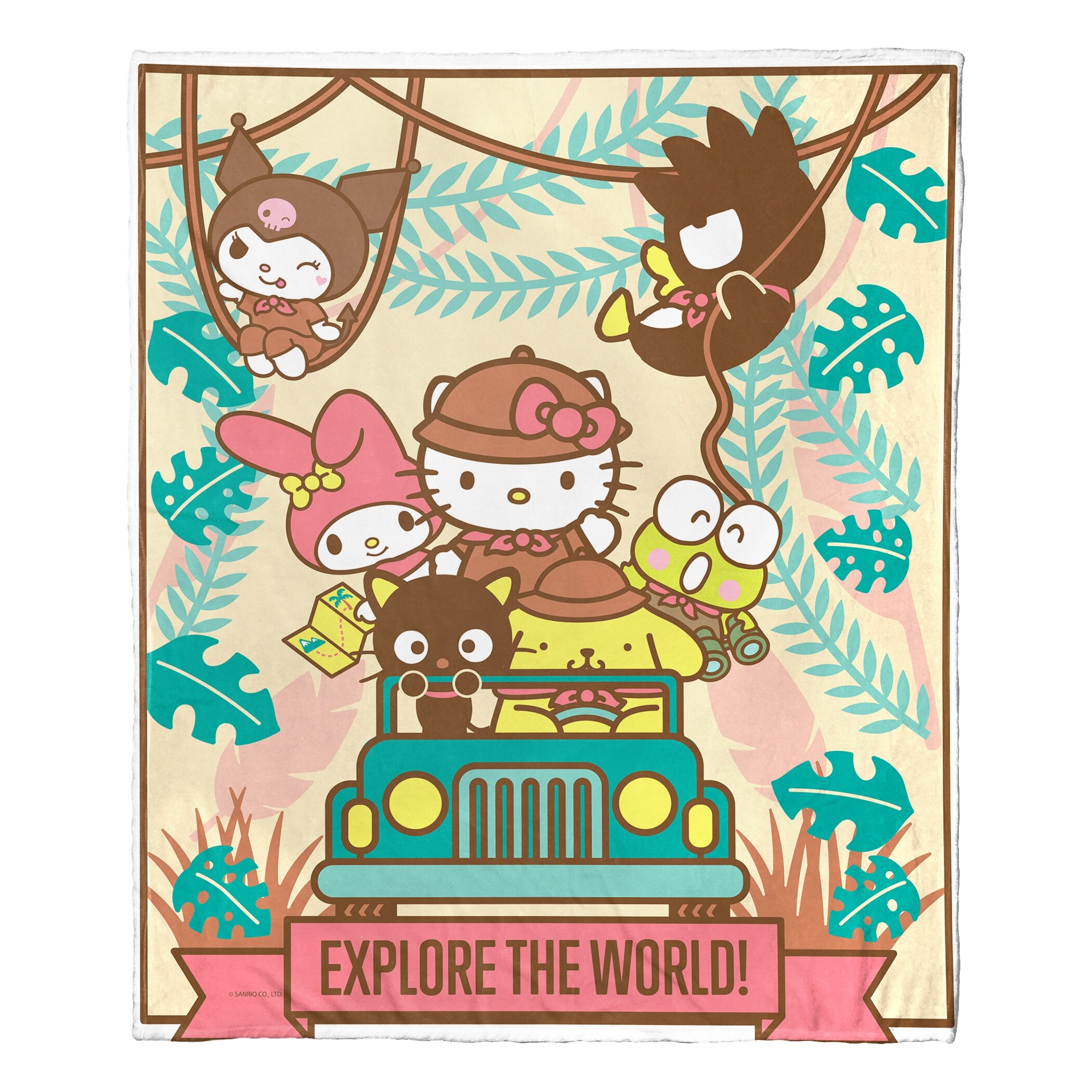 ENT 236 Sanrio Hello Kitty, Explore The World Silk Touch Throw