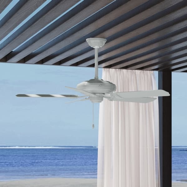 slide 2 of 11, Hunter Fan 52-inch 5-blade Sea Air White Ceiling Fan