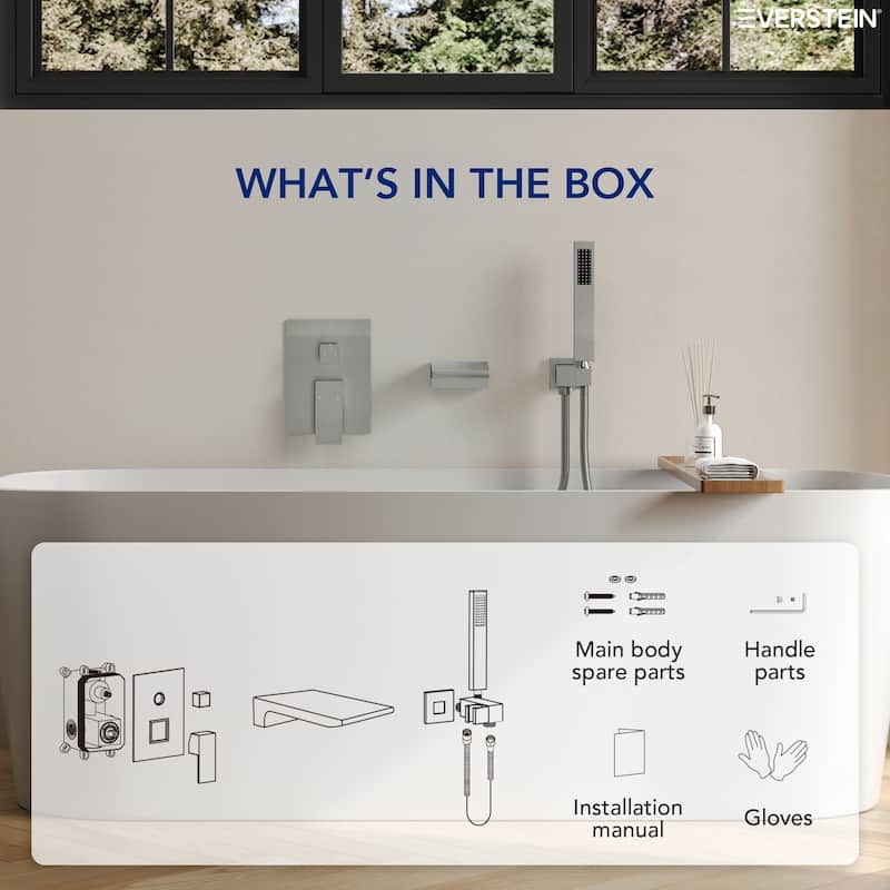 Tub And Shower Faucet Set Complete Shower System with Handheld Shower