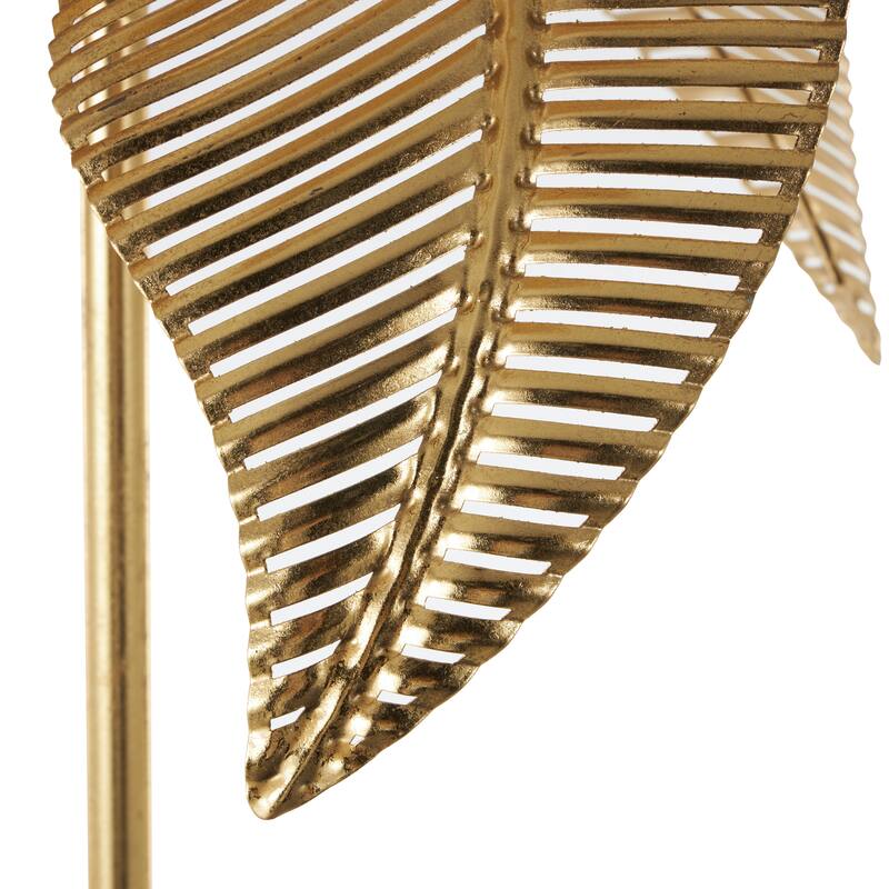 Metal Tree Table Lamp or Floor Lamp with Round Base - Gold - Roche River Decor