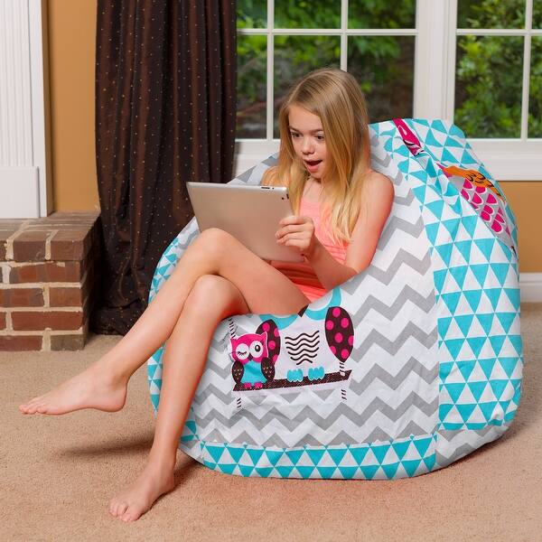 Kids Bean Bag Chair Big Comfy Chair Machine Washable Cover Overstock 32203568