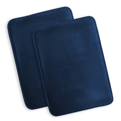 Clara Clark Ultra Soft Plush Bathroom Rug - Non-Slip, Velvet, Memory Foam Bath Mat - Set of 2