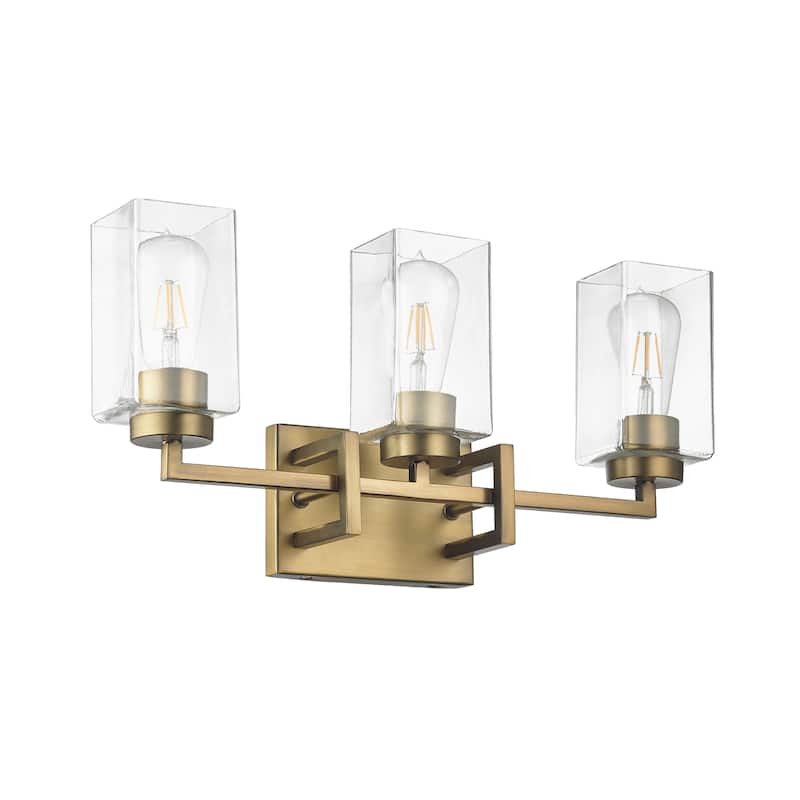 3 Light Antique Brass Vanity Light