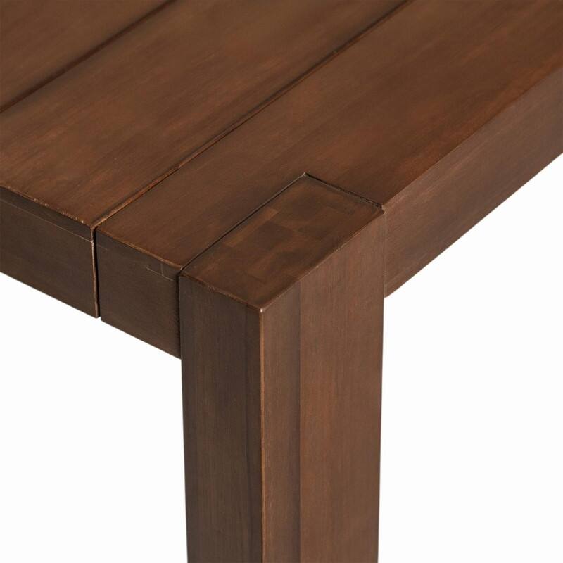 Acacia Wood 7-Piece Outdoor Dining Table Set with Chairs and Removable Cushions for Gatherings