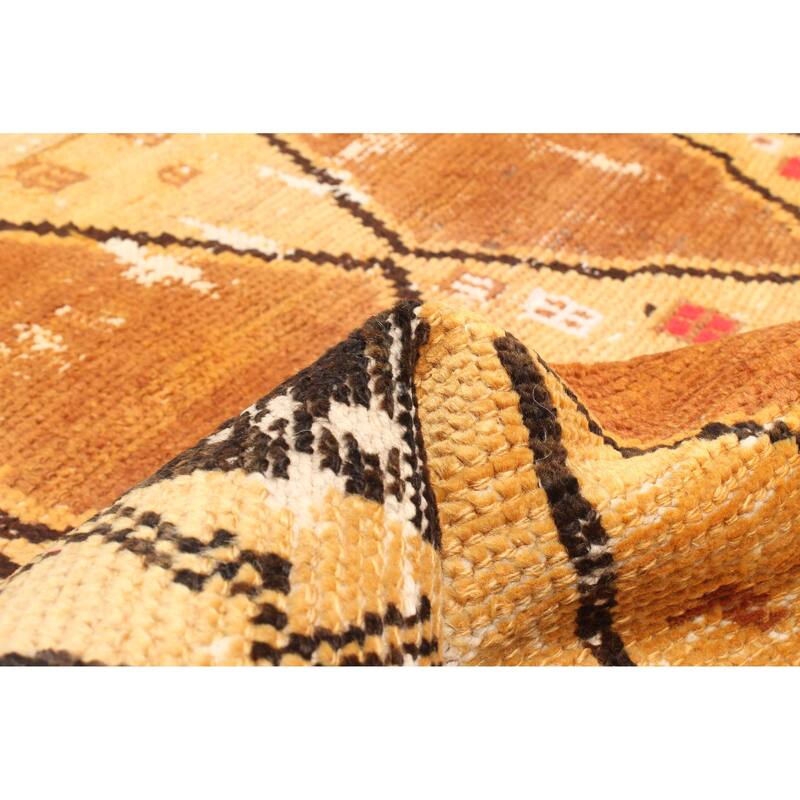 ECARPETGALLERY Hand-knotted Antalya Vintage Beige Wool Rug - 4'4 x 6'2