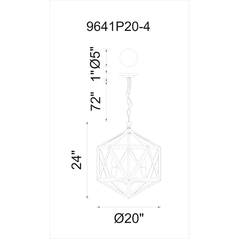 Amazon 4 Light Antique Forged Copper Pendant - Antique Forged Copper