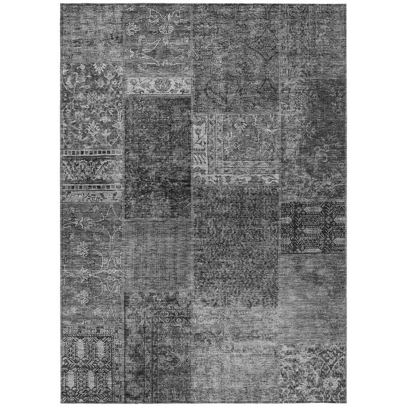 HomeRoots Patchwork Transitional Rectangle Outdoor Rug