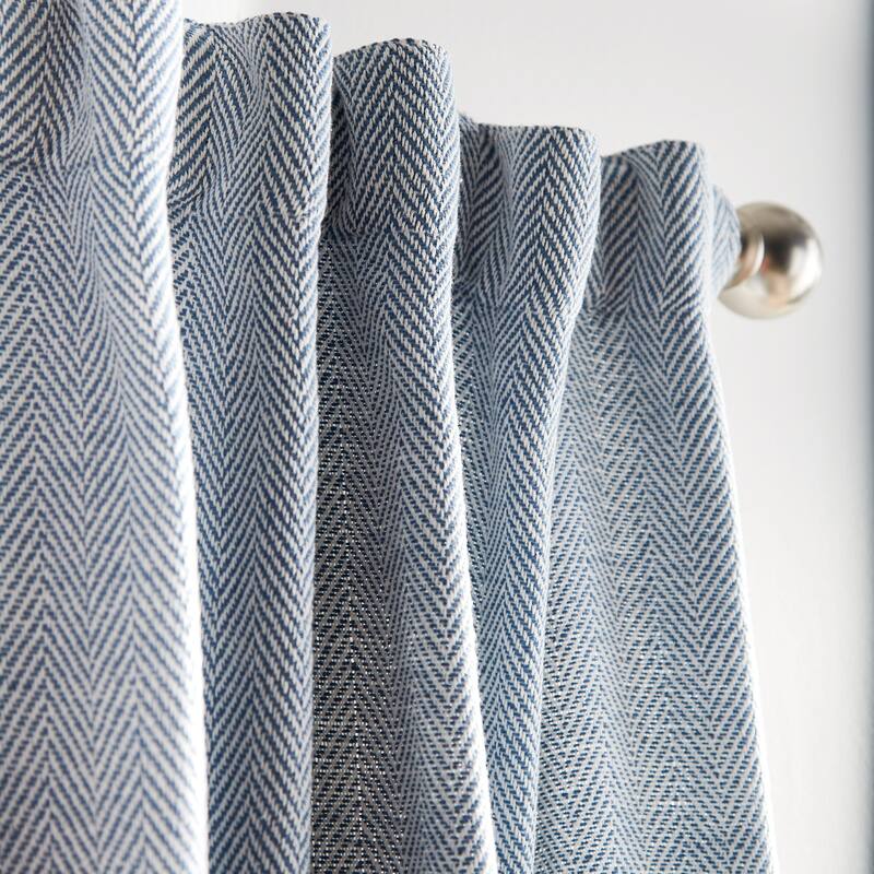 Peri Home Herringbone Curtain Panel Pair