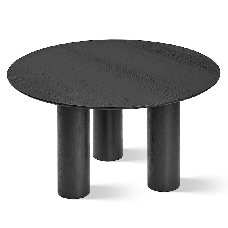 3 Legged 52" Solid Oak Round Dining Table