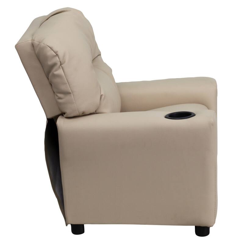 Contemporary Kids Recliner with Cup Holder