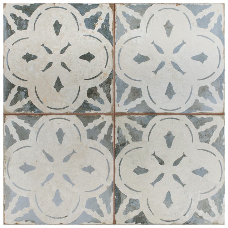Merola Tile Kings Aurora Blue 17-5/8" x 17-5/8" Ceramic Floor and Wall Tile