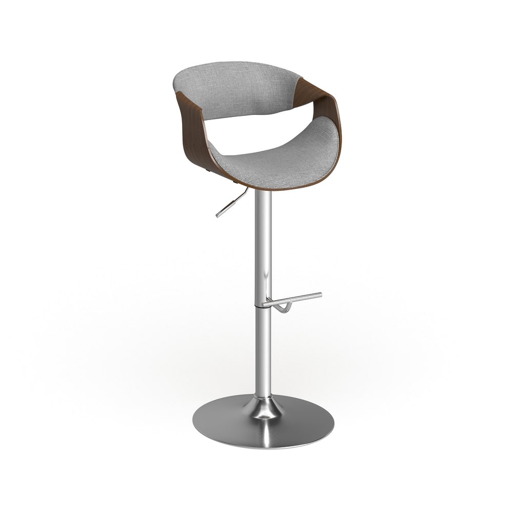 Carson Carrington Sauda Mid-century Modern Walnut WoodAdjustable Bar Stool